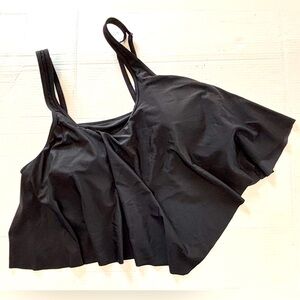 Women’s Black V Flounce Bikini Top Size 3XL